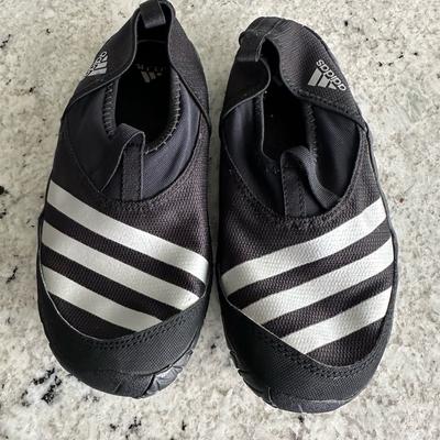 Adidas Shoes | Adidas Kids Black And White Slip-On Water Shoes | Color: Black/White | Size: 1