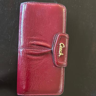 Coach Cell Phones & Accessories | Coach Red Leather Phone Case With Wallet Design | Color: Red | Size: Os