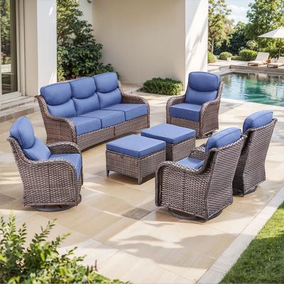 Outdoor Sofa with 6-Inch Thick Cushions Furniture for Porch