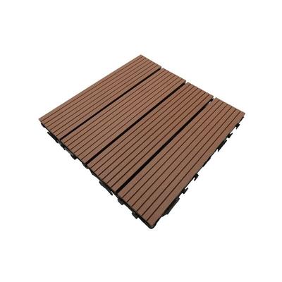 Modulare Terrassenplatte aus Verbundholz 30 x 30 cm / Dicke 2,5 cm – Farbe – Terrakotta, Breite – Image