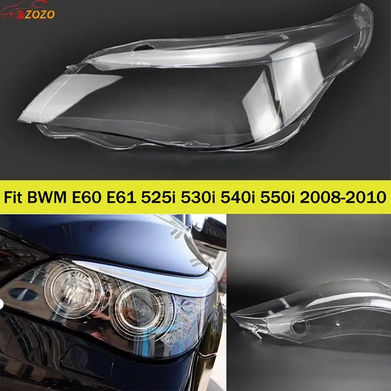 Für BMW Serie 5 E60 2008 2009 2010, Auto-Scheinwerfer-Abdeckkappe mit Loch, Scheinwerfer-Schatten-Scheinwerfer-Scheinwerfer-Lampenabdeckung, Zubehör Image