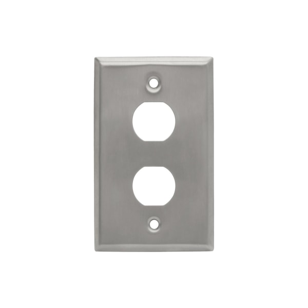 Tripp Lite Rj45 Bulkhead Wall Plate 2 Cutouts Industrial Metal Single Gang Taa - Faceplate - Wall Mountable - Rj-45 - Silver - 2-Gang - Taa Compliant