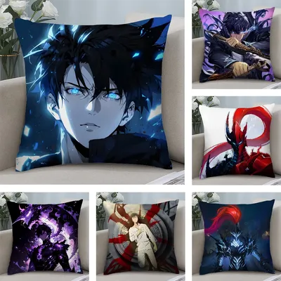 Anime S-Solo Nivellierung Kissen Fall Kurze Plüsch Sofa Dekorative Geschenk Hause doppelseitige Image