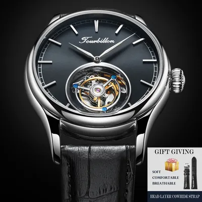 2025 new Real Tourbillon Mechanical Watch for Men Mechanical Watch Sapphire Glass Stainless Steel Wristwatch Free lettering