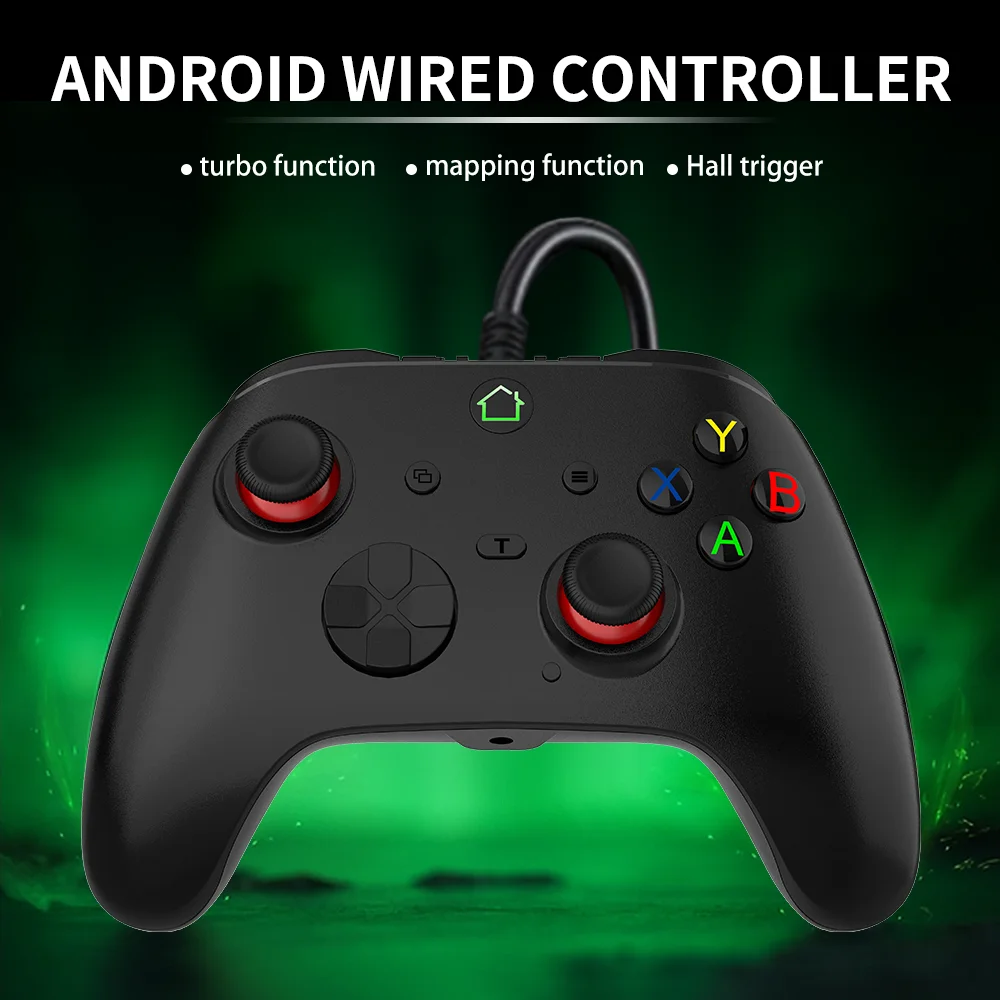 A102L PRO Wired Hall Joystick Game Controller Hall Trigger Makro Programmierung Taste Turbo für PS3 Schalter Android PC Steam TV-box