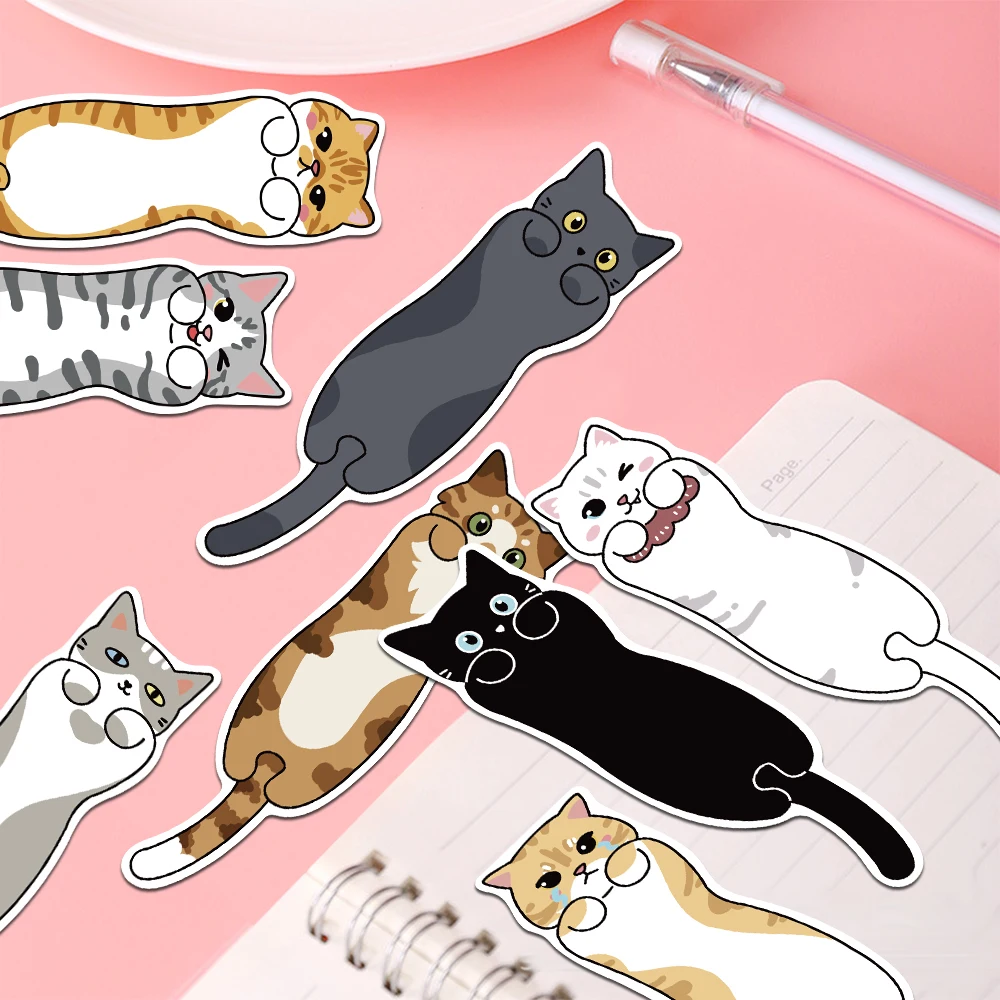 30 stücke Cartoon Nette Katzen Lesezeichen Lesen Seiten Bücher Kommentiert Studenten Schreibwaren DIY Kreative Ästhetische Lesezeichen Image