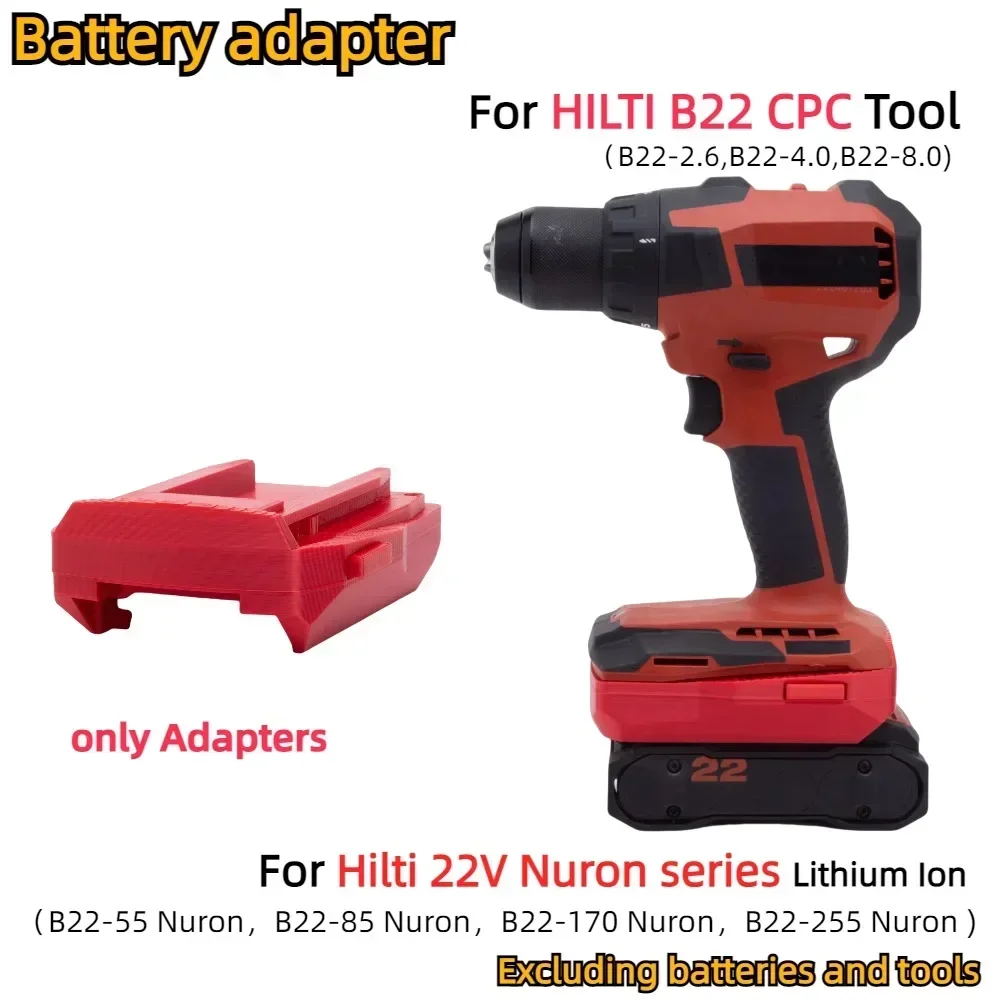 Batterieadapter für Hilti 22V Nuron Batterie (B22-55, B22-85, B22-170, B22-255) ZU HILTI B22 CPC (B22-2.6, B22-4.0, B22-8.0) Image