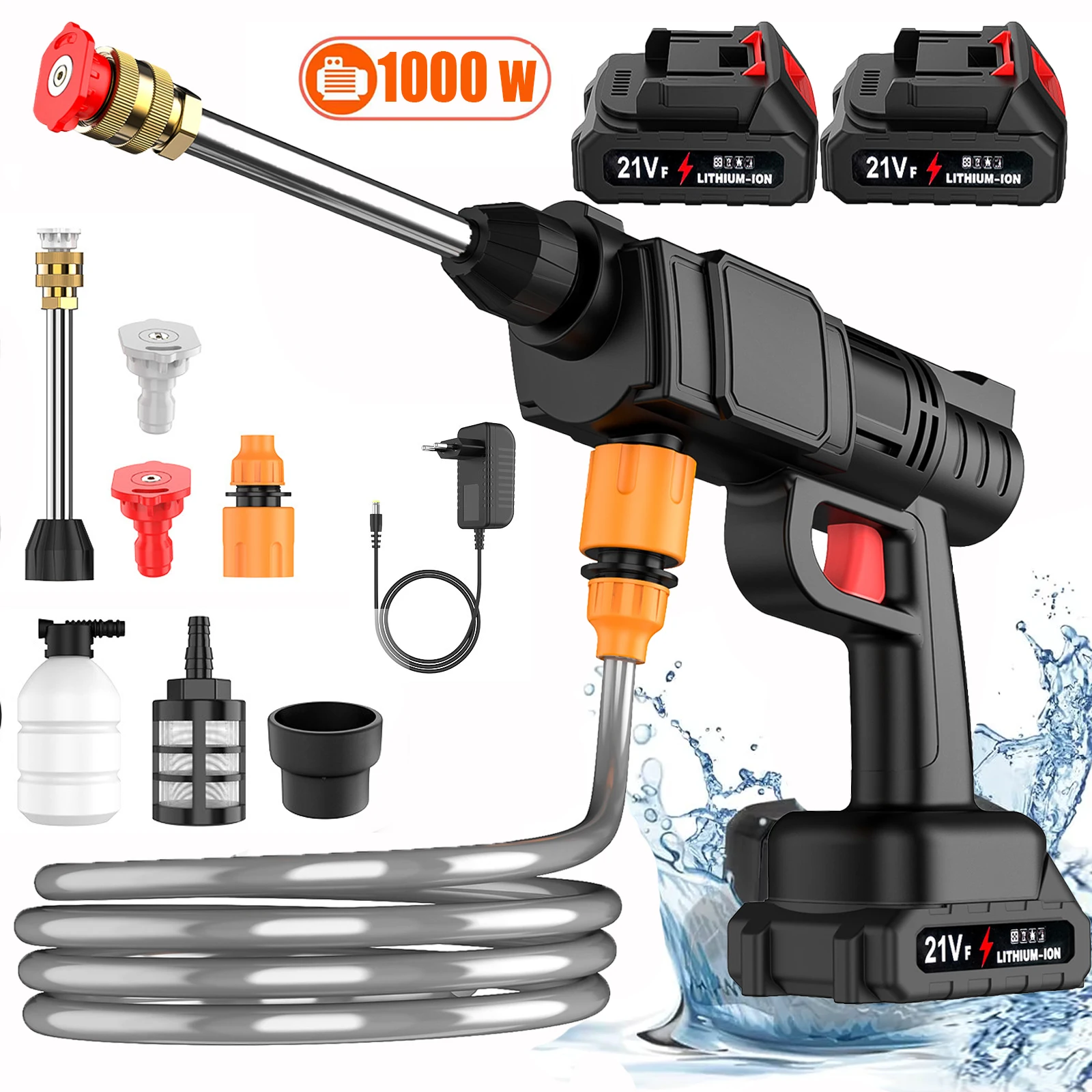 1000w kabellose Hochdruck reiniger Waschmaschine Sprüh wasser pistole Auto wasch druck Wasser reinigungs maschine Werkzeug für Makita 18V Batterie