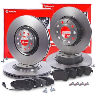 Brembo Bremsscheiben +Bremsbeläge vorne+hinten für Skoda Image