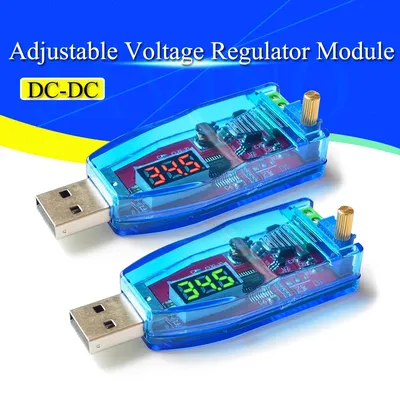 LED DC-DC 5V to DC 1-24V Adjustable Potentiometer USB Step Up/Down Buck Boost Converter Power Supply
