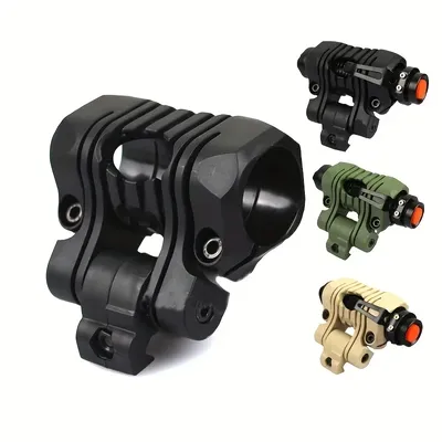 BOOIU Quick Release Flashlight Holder Portable 25mm Torch Clip Rail Clamp Mount Fast Helmet Clip