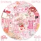 Autocollants d'objets roses de dessin animé, 50 pièces, pour ordinateur portable, Scrapbook, valise, Skateboard, Graffiti de dessin animé, cadeaux pour filles, DIY bricolage