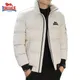 Giacca da uomo in cotone ricamato di alta qualità, nuova giacca antivento calda casual alla moda di lusso autunno e inverno, top