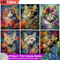 Animale Gatto 5d Fai Da Te Trapano Mosaico Fiore 120 Colori Resina Pittura Diamante Adesivo Leggenda Kit Decorativo Per La Casa Strass Immagini