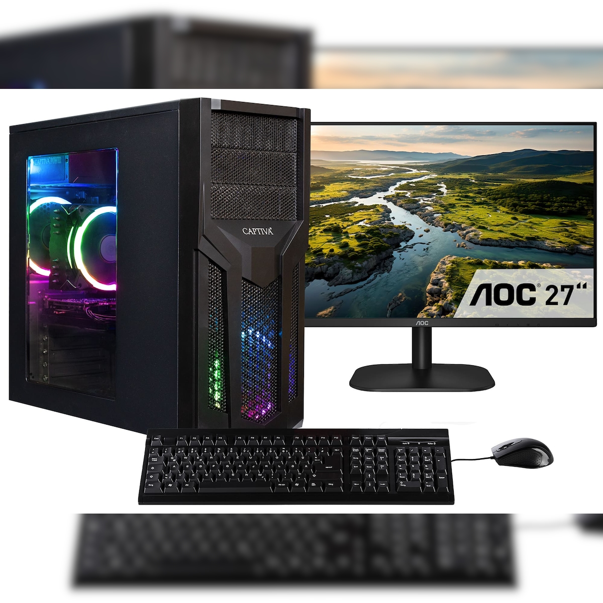 Captiva PC Power Starter R80-008 TFT Bundle (Ryzen 5 5600G/SSD 1TB/32GB/DVD-RW/WLAN/w/o OS)