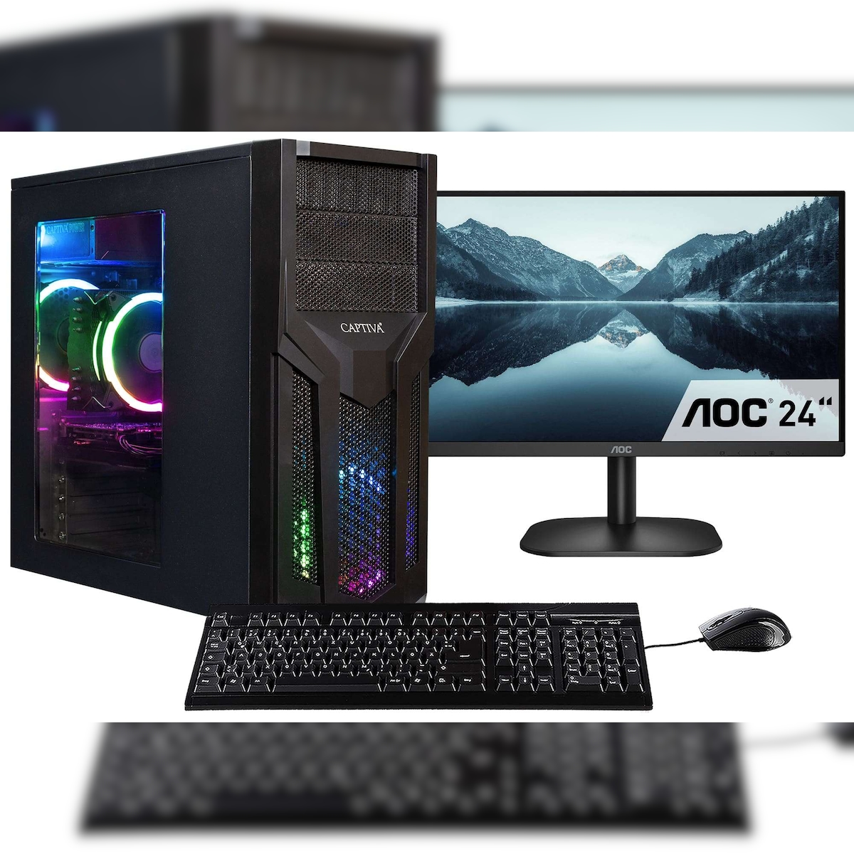 Captiva PC Power Starter R80-027 TFT Bundle (Ryzen 7 5700G/SSD 1TB/32GB/DVD-RW/WLAN/Windows 11 Home 64-bit) Image