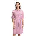 Sommerkleid CARTOON "Cartoon Freizeitkleid mit Gürtel", Damen, Gr. 34, Normalgrößen, lila (lilas), Obermaterial: 55% Leinen, 45% Viskose., casual, lässig geschnitten kurz, Kleider, Material
