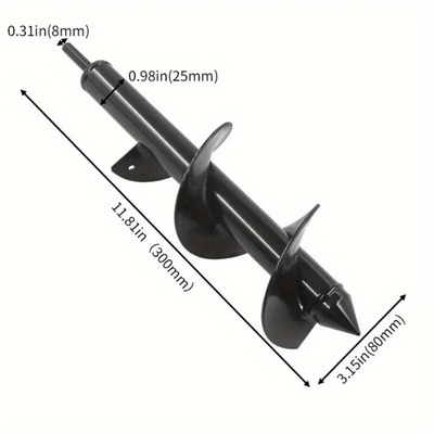 "TEMU Efficient Garden Plant Auger Drill Bit - Planting With 3/8" Hex Drive, Steel, , Lightweight Design For - Ideal Christmas Gift, Auger Drill Bit For Planting, Planting |ergonomic Handle| Auger Bit" Image