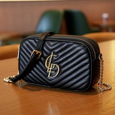 TEMU Solid Color Pu Crossbody Bag, With Sequin Embellishment, Zipper Closure, Polyester , And Removable Strap, With Fade Resistant , For Fashionable Occasion Shoulder Bag Image