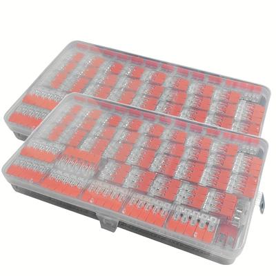 TEMU 90/180pcs Set Of Quick Connectors, 2-port, 3-port, 5-port Reusable Cable Clamps, Flame-retardant Nylon Insulation Suitable For Solid Braided Wires Image