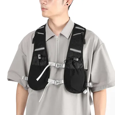 Hydration Running Vest Reflective Hydration Vest Breathable Hiking Vest Pack Lightweight Cycling Backpack for Outdoor Sports
