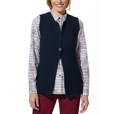 Walbusch Damen Strickweste Merinomix Blau noch offen: Muster Image