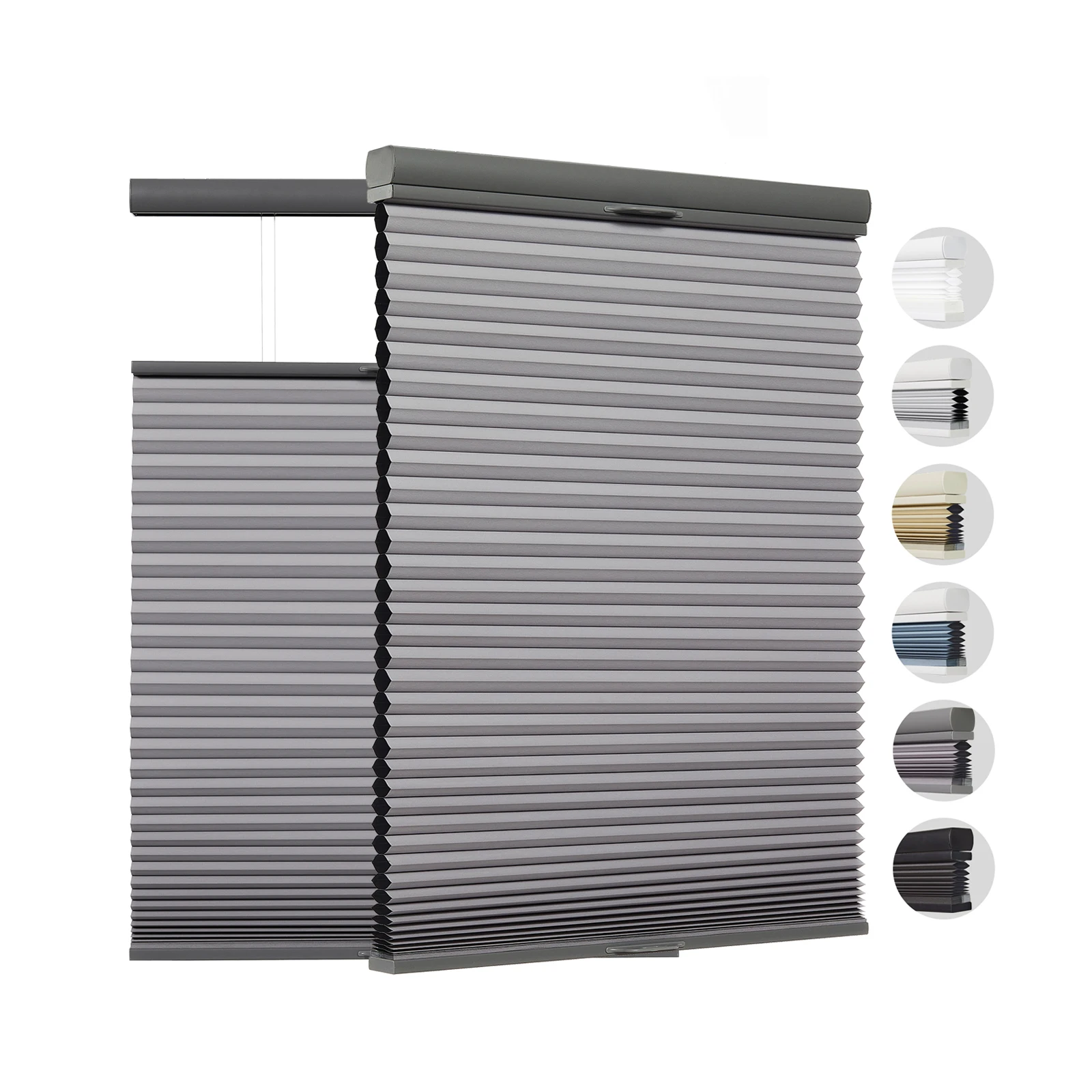 MaßgeschneiderteSunroad Smart Blackout Cellular Shades – Fernbedienung, Beschreibung von oben nach unten/unten, Wabenjalousien für Tag und Nacht Image