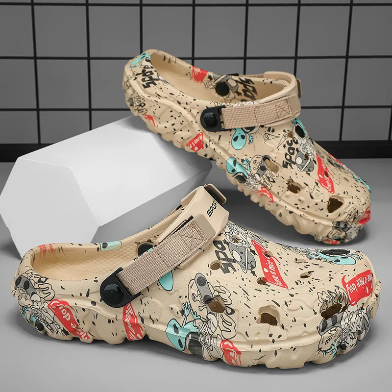 Herrenschuhe, weiche Hausschuhe, EVA-Herren-Clogs, Schuhe, leicht, Großhandel, Kunststoff-Clog, Herren-Strand-Arbeitssandalen mit Herren-Clogs und Pantoletten