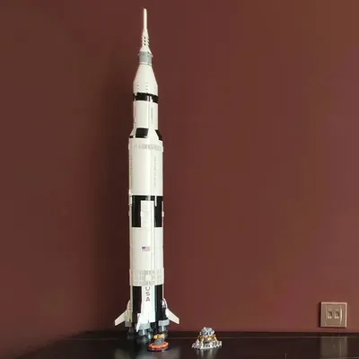 1969 stücke apollo saturn v Bausteine Weltraum rakete Idee Serie Ziegel Lernspiel zeug für Kinder Image
