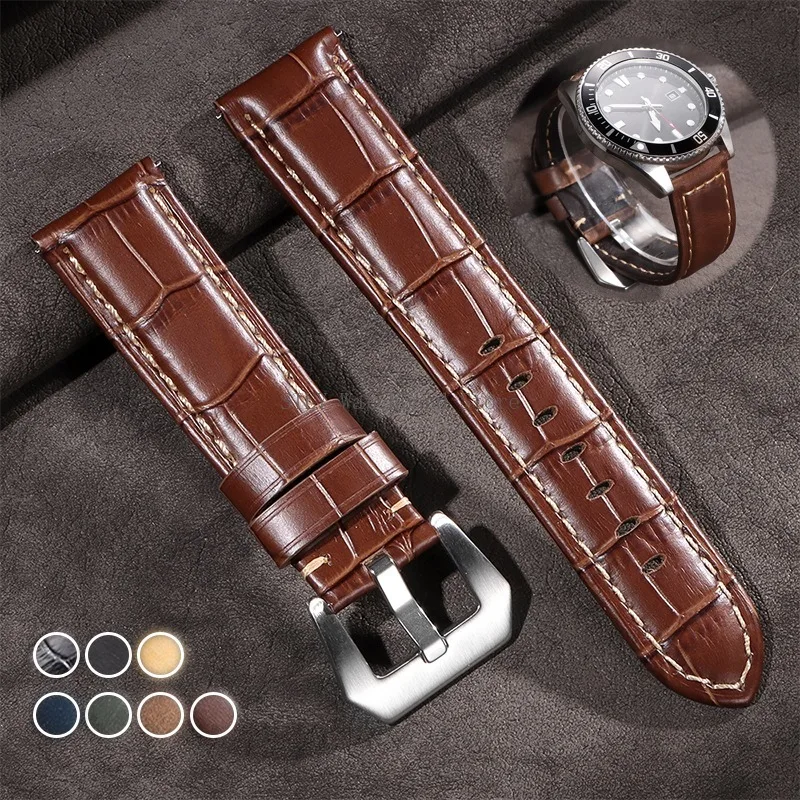 Premium Lederarmband Universal Herren Damen Vintage Uhrenarmband Schnellverschluss Armband Sport Weich Bequem Ersatzarmband Image