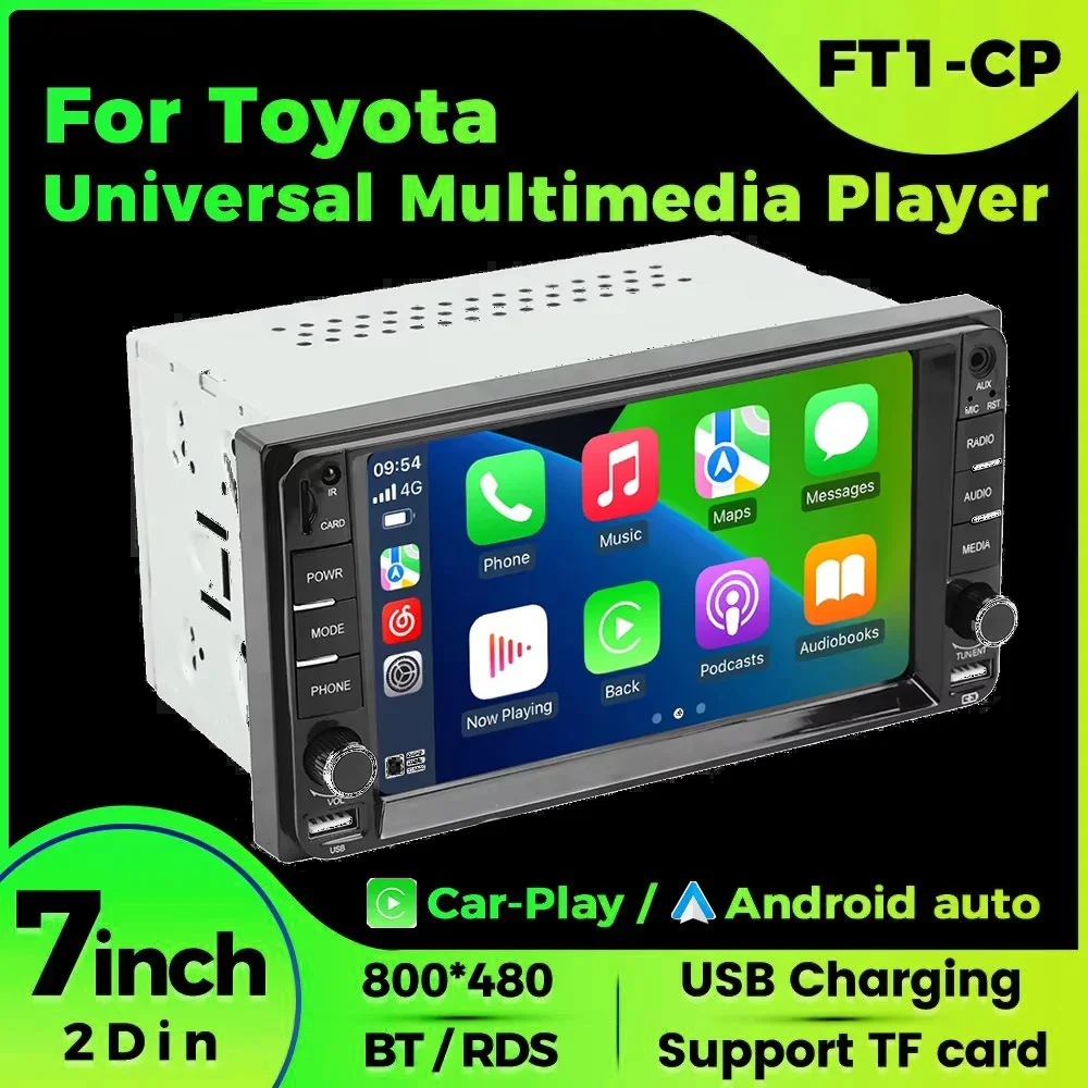 Für Toyota MR2 RAV4 Prado Terios Corolla Hilux Vitz Camry Universal Carplay Android Auto Auto Multimedia Player RDS Radio stereo Image