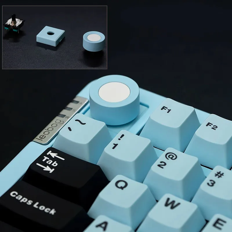 LEOBOG Hi86 Mechanische Tastatur Ersatz-Drehknopf Schwarz/Weiß/Blau Mehrfarbig Hot-Swap-Knopfschaft Anpassbare Tastatur-Zubehörteile Image