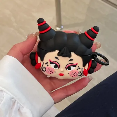 Für Airpods 4 Berühmte Cartoon Nezha Shiji Niangniang Earpods Hülle für Airpods 1 2 3 Pro 2 Drahtlose Kopfhörerabdeckung Ladebox Image