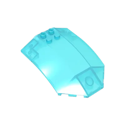 Gobricks 10 Stück 59895 Ziegel Windschutzscheibe 8 x 6 x 2 Teile gebogen kompatibel MOC Baustein Image