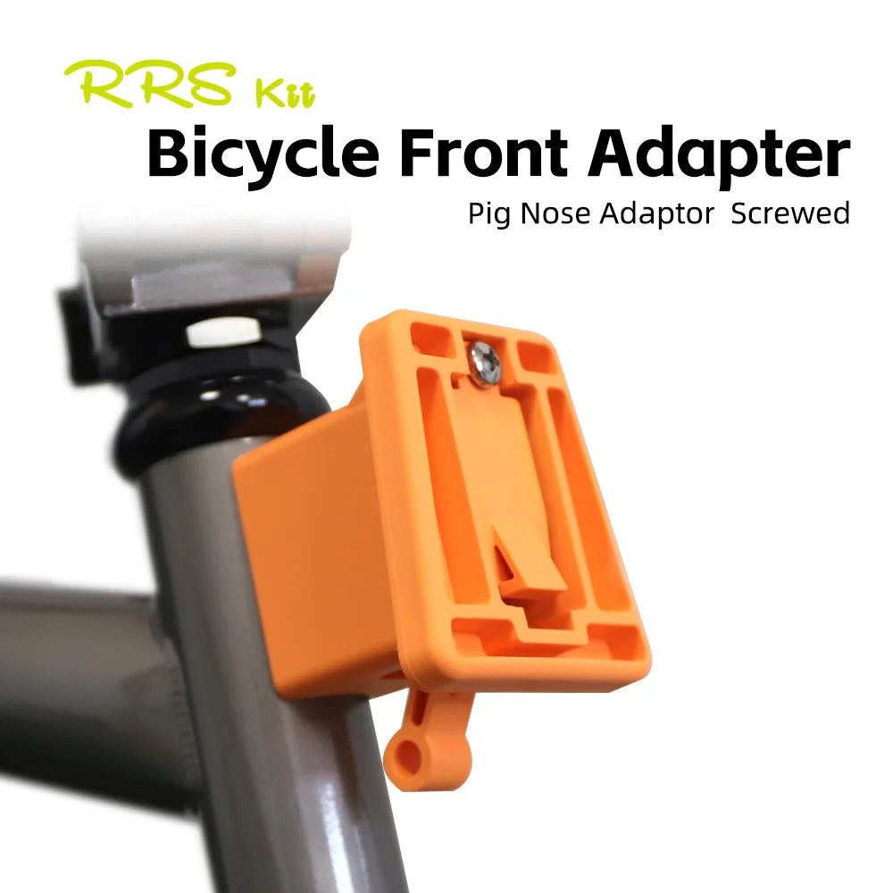 RRSKIT Faltbarer Fahrrad-Frontgepäckträger-Adapter, Pig-Nose-Adapter für Brompton Frontgepäckträger-Montagebasisadapter Image