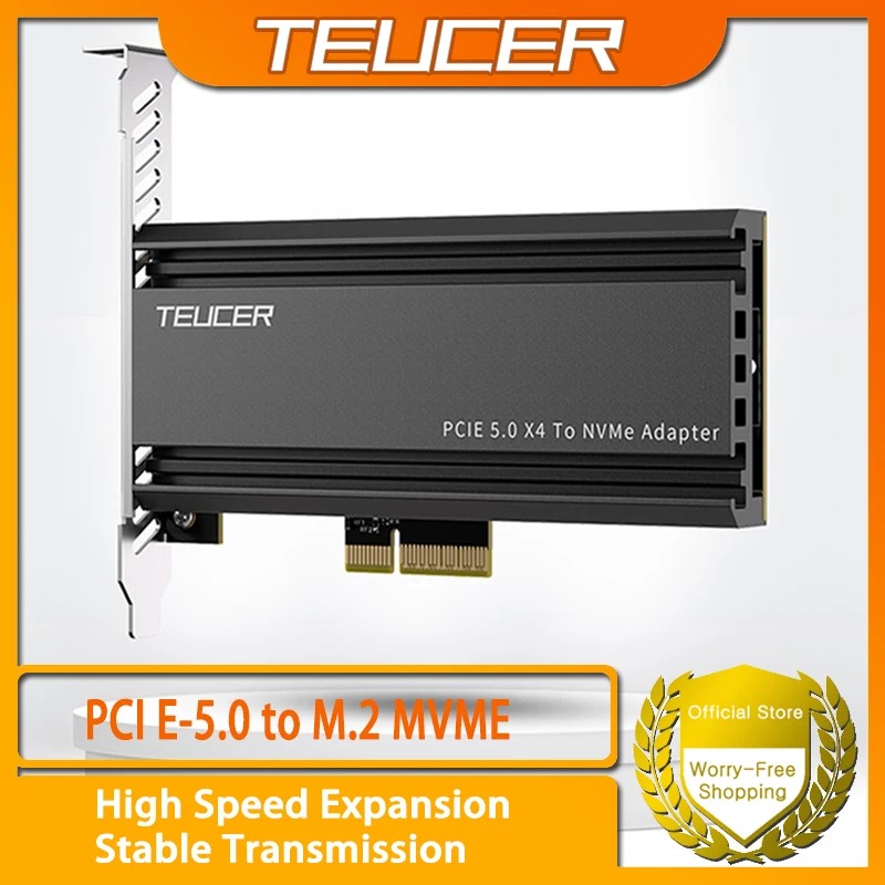 TEUCER PCI-E 5.0 NVME für erweiterte M.2 SSD-Konvertierungsfestplatte High Speed PCI-E 4.0 X16 unterstützt PC-Computer Image