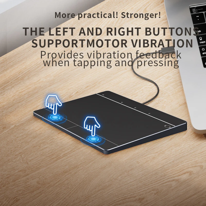 JOMAA Bluetooth Wired Wireless Touchpad für Windows Tragbare Trackpad-Maus mit mehreren Gesten und Vibrationen Image