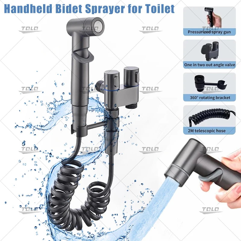 Bidet-Sprühgerät – Strahlspray für Toilette, einstellbarer Wasserdruck, einfach zu installieren – WC-Wasserhahn, Bidet-Aufsatz für Toilette
