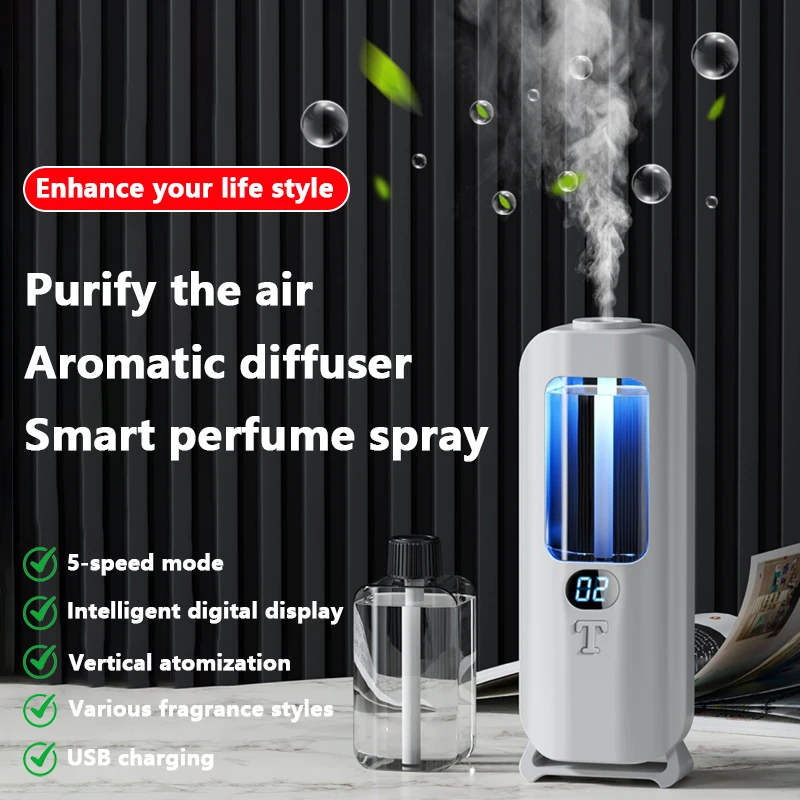 Wiederaufladbarer aromatischer Diffusor, 5 Modi, Diffusor für ätherische Öle, selbstgemachter Parfüm-Diffusor für Zuhause, Auto, Raumduft Image