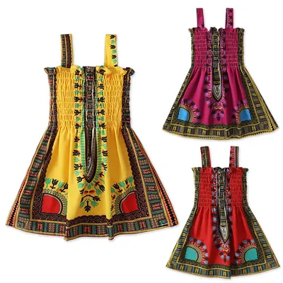 Afrikanisches Kleid Mädchen traditionelle afrikanische Kleidung Dashiki Ankara Kind Kawaii Image