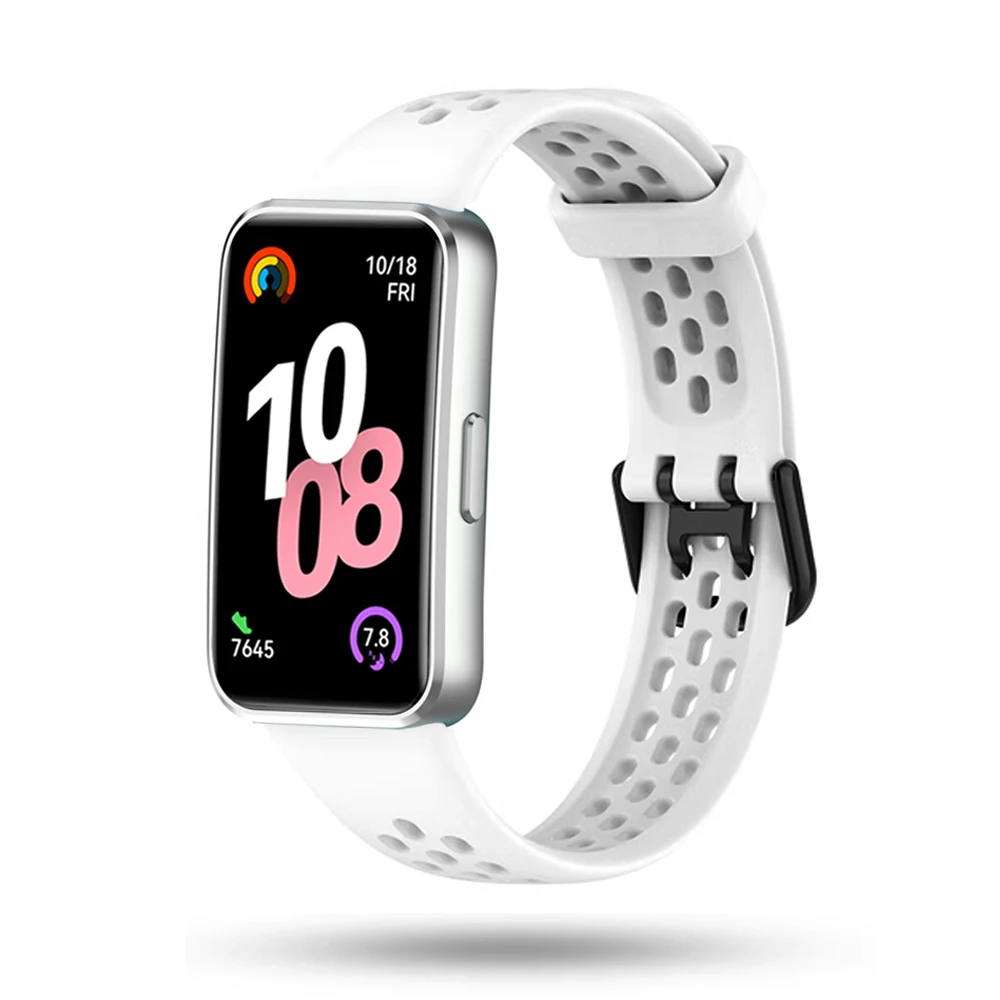Silikonbänder für Huawei Band 10 9 8 NFC Correa Zubehör SmartWatch Ersatz Sportarmband Huawei Band 10 Uhrenarmband Image