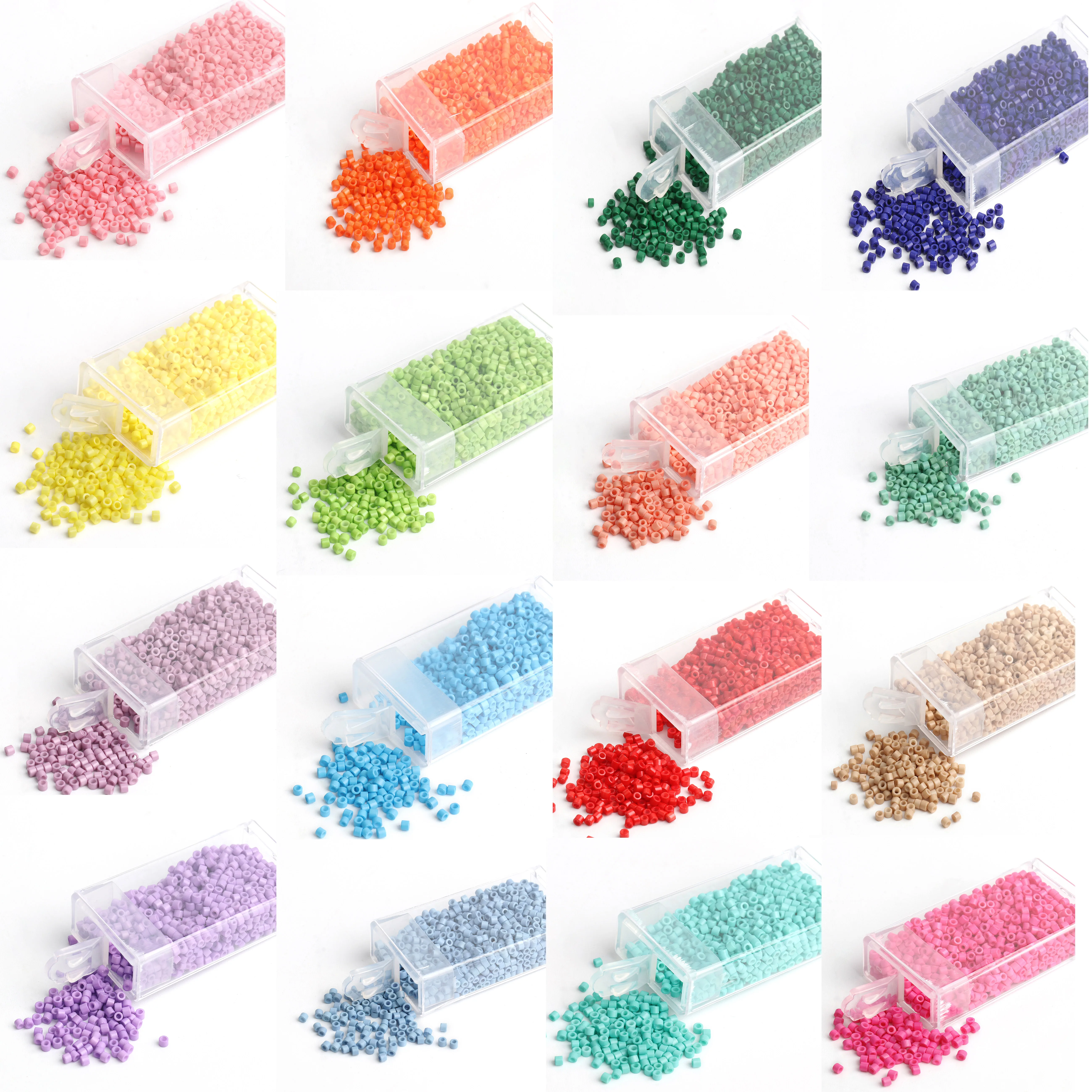 1000 teile/schachtel 2mm Glas Rocailles Vintage Zylindrische Lose Perlen für Schmuck Machen DIY Geschenk Handgemachte Armbänder Kleidung Schlüsselbund Image