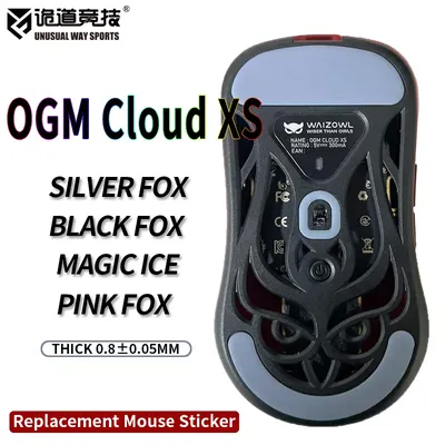 UnusualWaySports Mouse Skates Feet Waizowl OGM Cloud XS Cambered Surface PTFE Anti Collapse Magic Ice Black Silver Fox