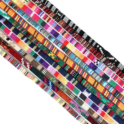 Louleur Twisted Cords Rope Colorful Handmade Fabric Ethnic Rope Cotton Cord Embroider Cords for