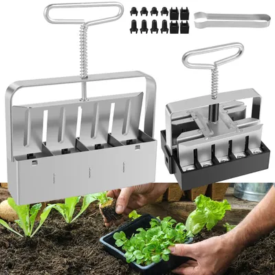 2Pcs Handheld Seedling Soil Block Maker with Clip Outdoor Seed Plants Soil Blocking Making Tool