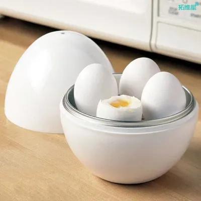 Capacity for 4 eggs Microwave Egg Steamer Boiler Cooker Easy Quick Hard Or Soft Boiled Kitchen