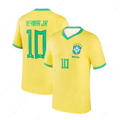 Neymar Jr. Brazil National Team 2022/23 Home Jersey Outdoor Quick Dry Soccer Jersey unisex Summer