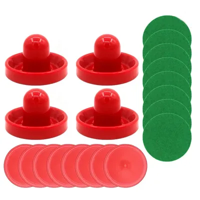 96mm 20pcs/Set Air Table Hockey Disc Tool With Pucks Pusher Flannel Mallet Table Hockey Game