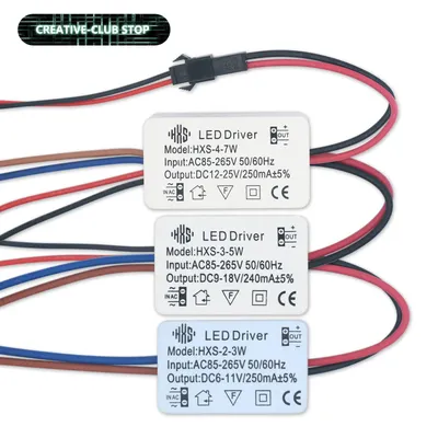 LED Driver 250mA 2-3W 3-5W 4-7W 8-12W 15-18W 18-24W LED Constant Current Driver Power Unit Supply