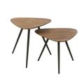 Set de 2 tables triangulaires en bois